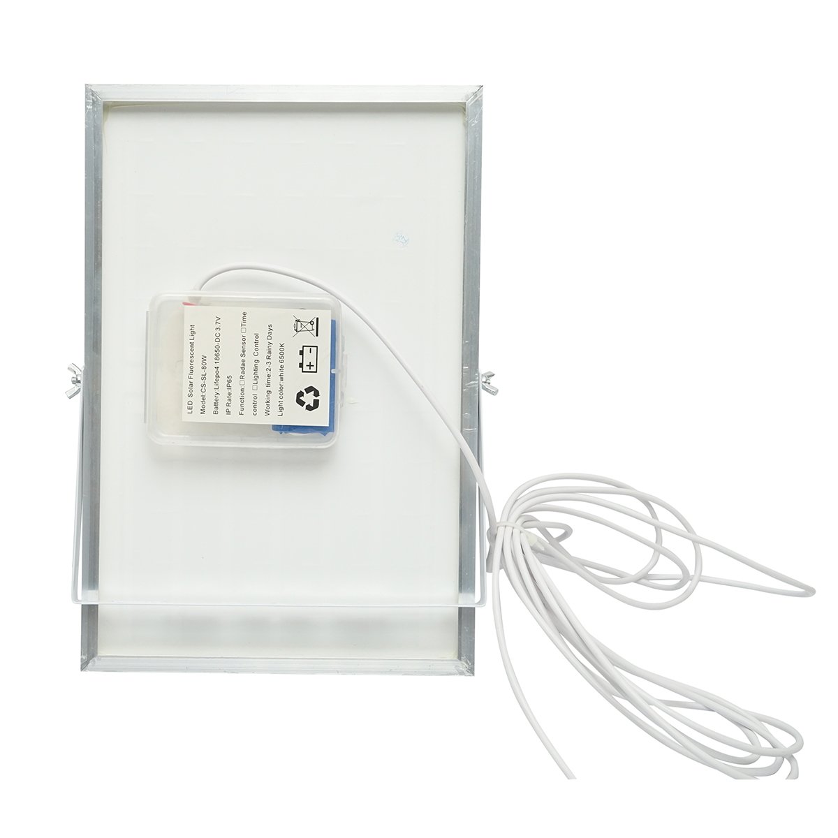 Proiector led de 80W cu panou solar 10W, baterie 6000 mAh si cablu 5m IP65 Breckner Germany